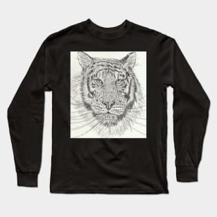 tiger drawing Long Sleeve T-Shirt